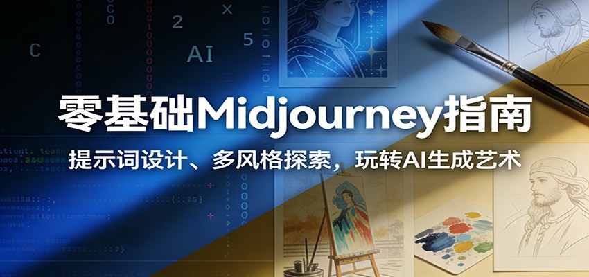 零基础Midjourney指南：提示词设计、多风格探索，玩转AI生成艺术-皓哥创业笔记