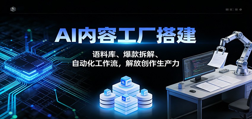 AI内容工厂搭建：语料库、爆款拆解、自动化工作流，解放创作生产力-皓哥创业笔记