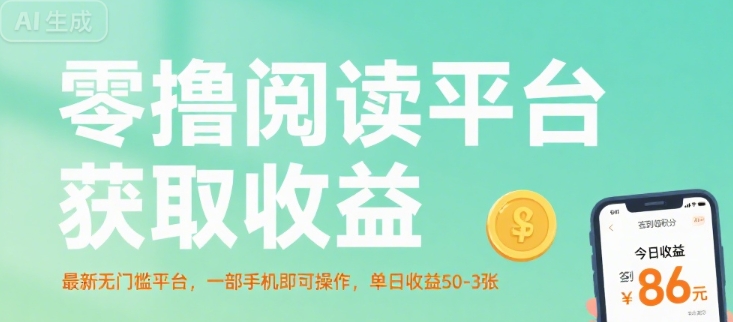 零撸阅读平台获取收益，最新无门槛平台，一部手机即可操作，单日收益50-3张【揭秘】-皓哥创业笔记