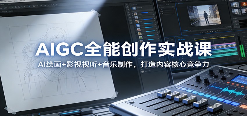 AIGC全能创作实战课:AI绘画+影视视听+音乐制作,打造内容核心竞争力 AIGC全能创作实战课:AI绘画+影视视听+音乐制作,打造内容核心竞争力