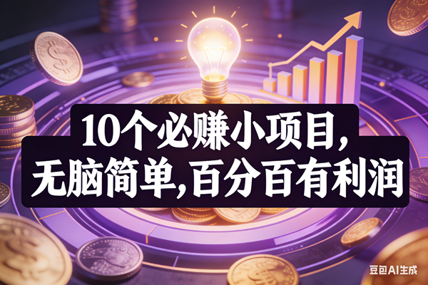 （17169期）10个必赚小项目，无脑简单，百分百有利润，副业首选，日入200+-皓哥创业笔记