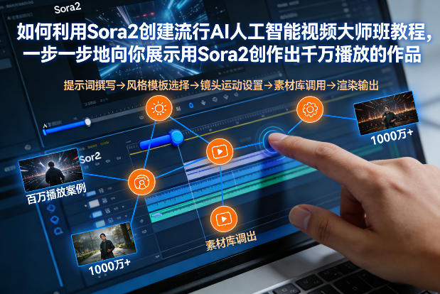如何利用Sora2创建流行AI人工智能视频大师班，一步一步地向你展示用Sora2创作出千万播放的作品-皓哥创业笔记