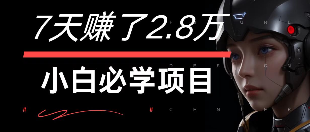 7天赚了2.8万！每单利润最少500+，轻松月入7万+小白有手就行-皓哥创业笔记
