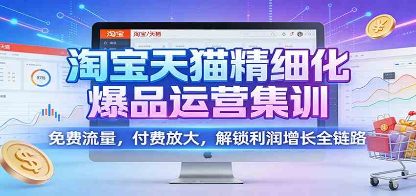 淘宝天猫精细化爆品运营集训：免费流量，付费放大，解锁利润增长全链路-皓哥创业笔记