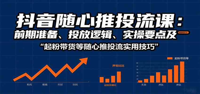 抖音随心推投流课：前期准备、投放逻辑、实操要点及起粉带货等随心推投流实用技巧-皓哥创业笔记