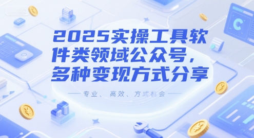 2025实操工具软件类领域公众号，多种变现方式分享-皓哥创业笔记