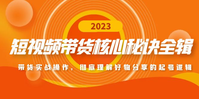 （4904期）短视频带货核心秘诀全辑：带货实战操作，彻底理解好物分享的起号逻辑-皓哥创业笔记