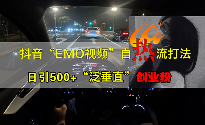 （13029期）抖音EMO视频自热打法，日引500+“泛垂直”创业粉-皓哥创业笔记