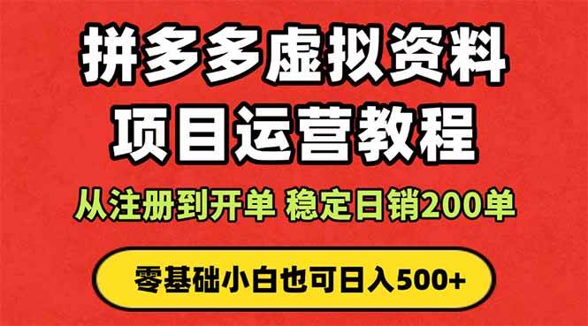 (16220期)拼多多开店运营课程: 蓝海变现玩法,轻松实现睡后收入 零基础小白也可…-皓哥创业笔记