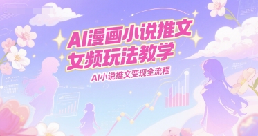 AI漫画小说推文女频玩法教学，AI小说推文变现全流程-皓哥创业笔记