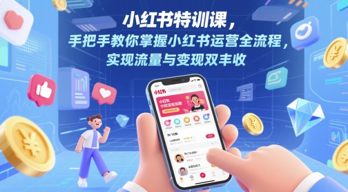 小红书特训课,手把手教你掌握小红书运营全流程,实现流量与变现双丰收-皓哥创业笔记