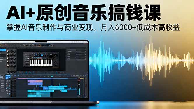 （16324期）AI+原创音乐搞钱课：掌握AI音乐制作与商业变现，月入6000+低成本高收益-皓哥创业笔记