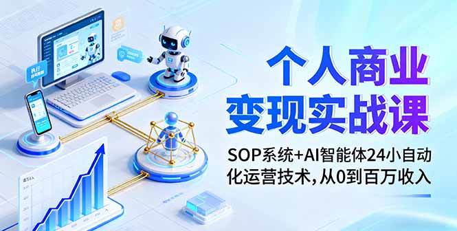 (16111期)个人商业变现实战课:SOP系统+AI智能体24小自动化运营技术,从0到百万收入-皓哥创业笔记