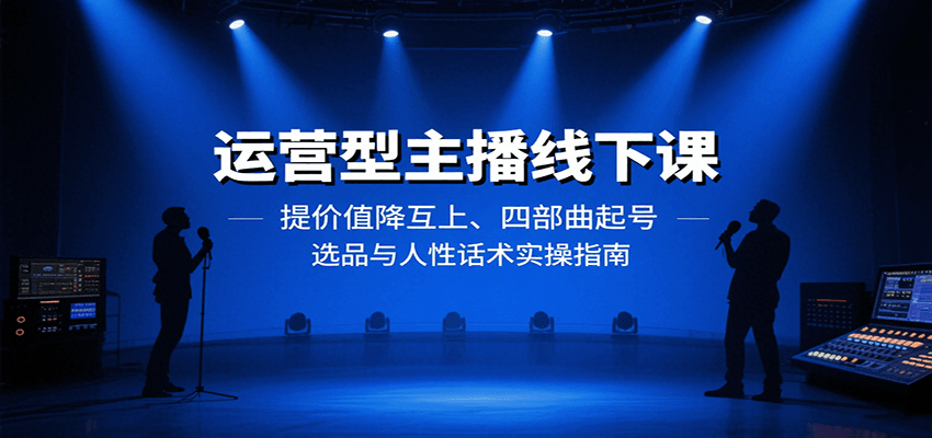 运营型主播线下课：提价值降互上、四部曲起号、选品与人性话术实操指南-皓哥创业笔记