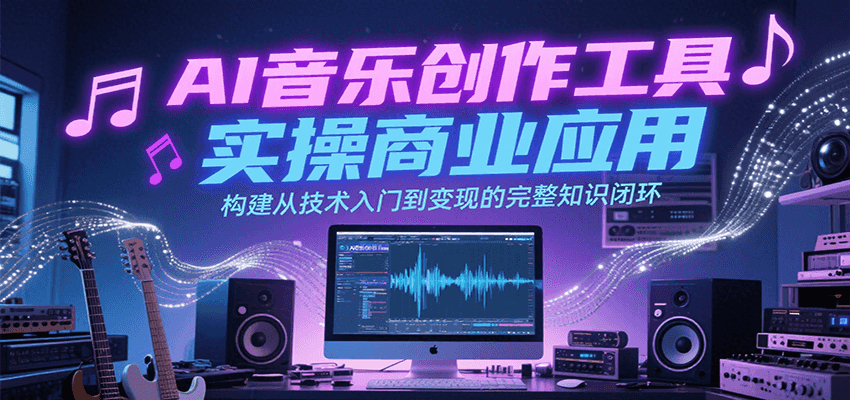 AI音乐创作工具实操商业应用，构建从技术入门到变现的完整知识闭环-皓哥创业笔记
