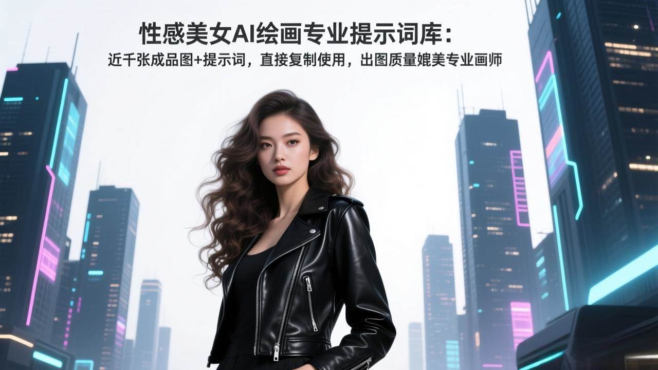 （17262期）性感美女AI绘画专业提示词库：近千张成品图+提示词，直接复制使用，出图质量媲美专业画师-皓哥创业笔记