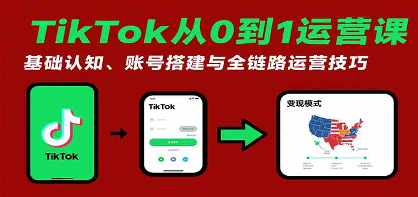 TikTok从0到1运营课：基础认知、账号搭建与全链路运营技巧-皓哥创业笔记