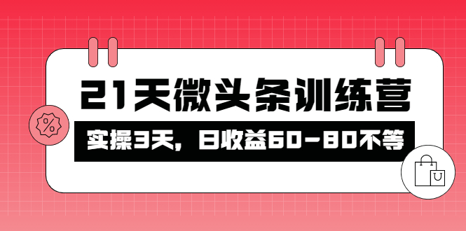 （4129期）被忽视的微头条，21天微头条训练营，实操3天，日收益60-80不等-皓哥创业笔记