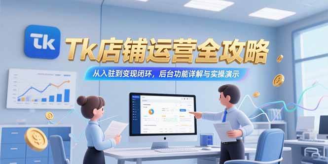 （15345期）Tk店铺运营全攻略，从入驻到变现闭环，后台功能详解与实操演示-皓哥创业笔记
