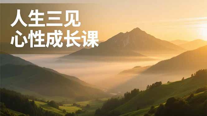 （16897期）人生三见心性成长课，见天地众生自己，搞透人性安顿身心，活出清晰自我，内在富足无价-皓哥创业笔记