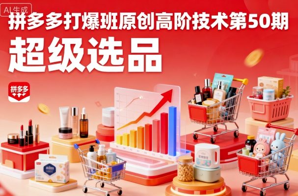 拼多多打爆班原创高阶技术第50期,超级选品-皓哥创业笔记
