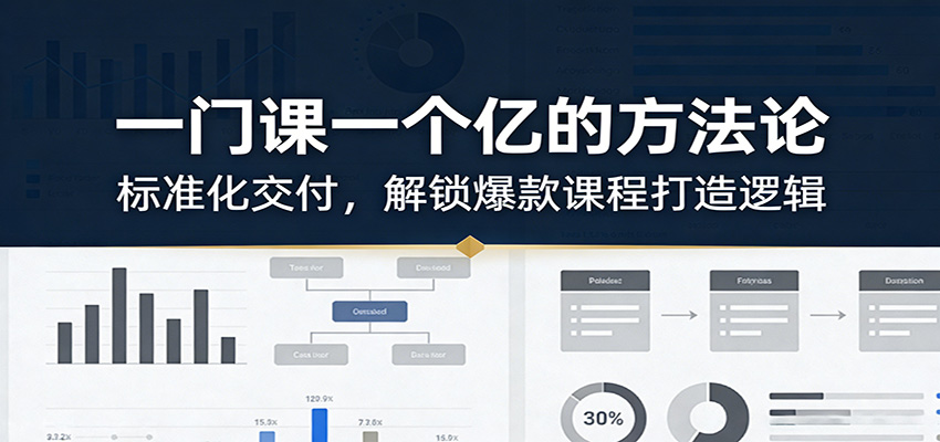 一门课一个亿的方法论：标准化交付，解锁爆款课程打造逻辑-皓哥创业笔记