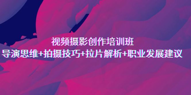 （7018期）视频摄影创作培训班，导演思维+拍摄技巧+拉片解析+职业发展建议-皓哥创业笔记