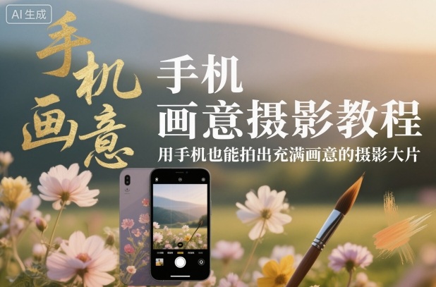 手机画意摄影教程，用手机也能拍出充满画意的摄影大片-皓哥创业笔记