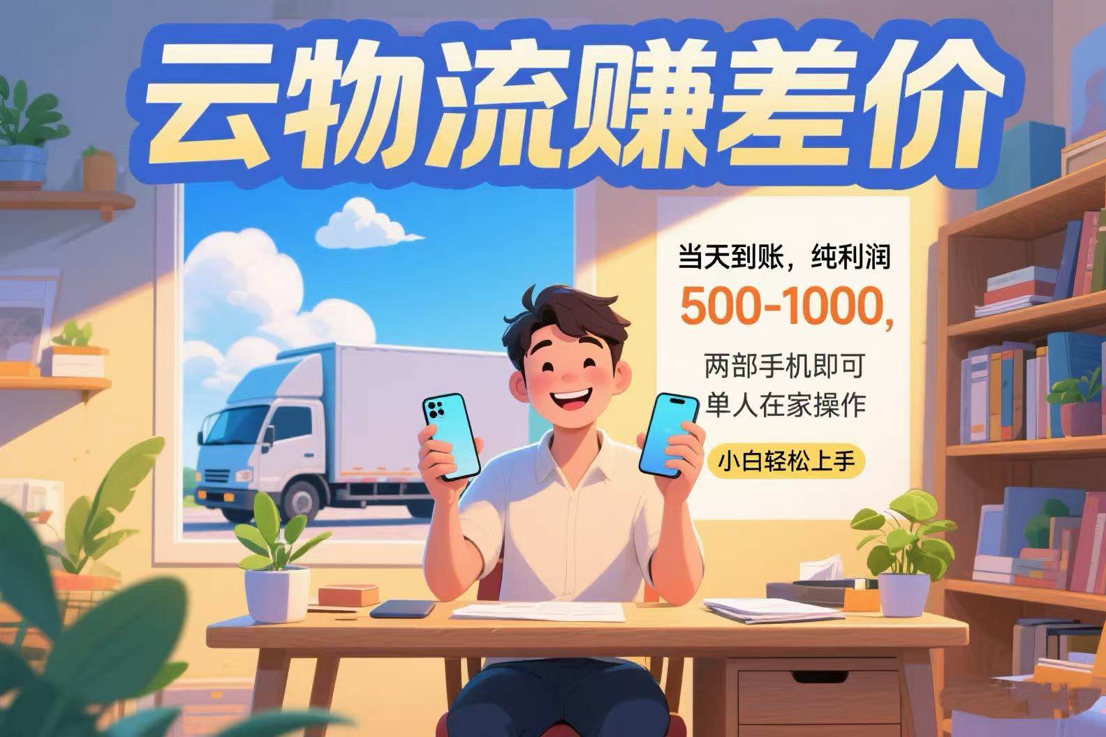 (15492期)云物流赚差价 当天到账纯利润500-1000 两部手机即可 可单人在家操作 小…-皓哥创业笔记