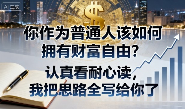 付费文章:你作为普通人该如何拥有财富自由?认真看耐心读,我把思路全写给你了-皓哥创业笔记