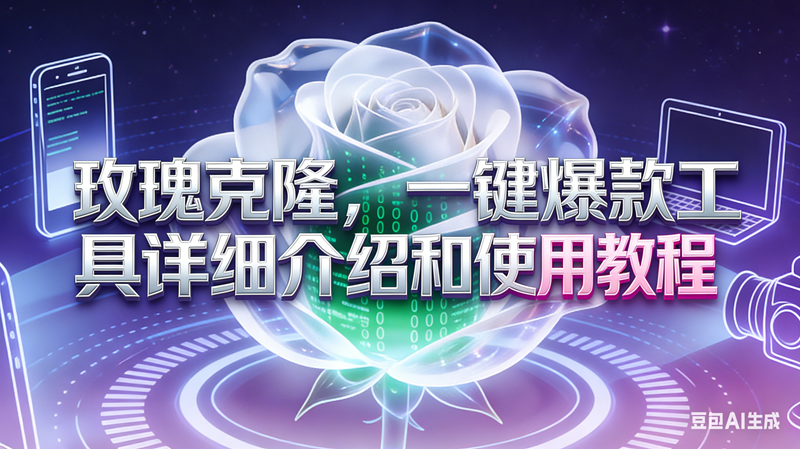 （16802期）玫瑰克隆工具，自媒体必备神器，一键爆款工具详细介绍和使用教程-皓哥创业笔记