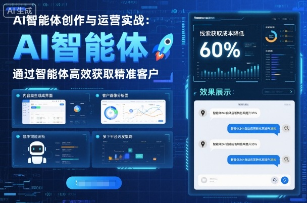 AI智能体创作与运营实战,实体门店通过智能体高效获取精准客户-皓哥创业笔记