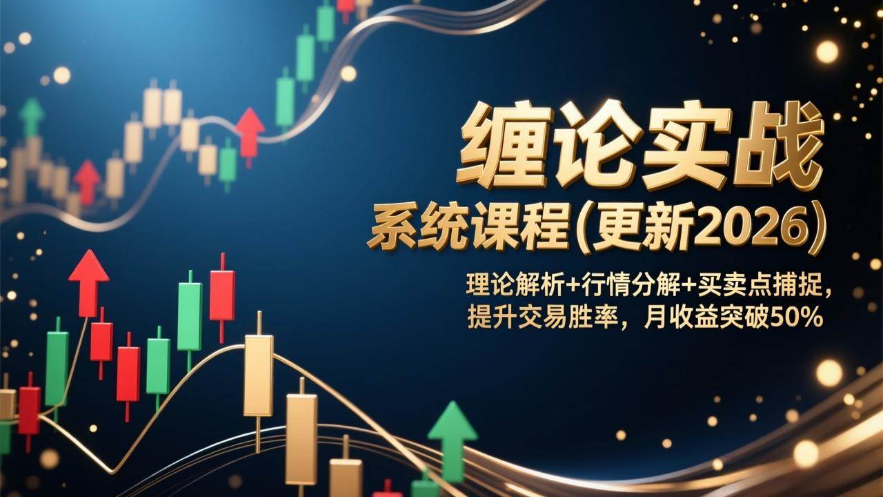 （17136期）缠论实战系统课程(更新2026)，理论解析+行情分解+买卖点捕捉，提升交易胜率，月收益突破50%-皓哥创业笔记