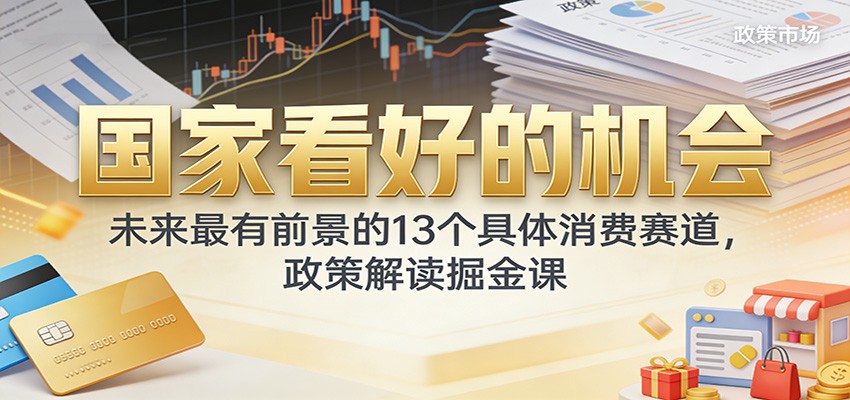公众号付费文章：国家看好的机会，未来最有前景的13个具体消费赛道，政策解读掘金课-皓哥创业笔记
