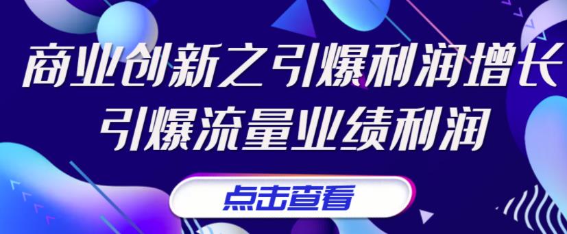 （3388期）张琦《商业创新之引爆利润增长》引爆流量业绩利润-皓哥创业笔记