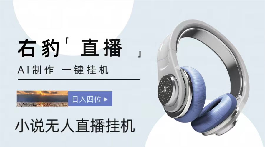 右豹小说无人直播挂机吸金项目，简单易行收益稳定， 月入1000+-皓哥创业笔记