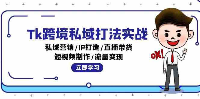 Tk跨境私域打法实战:私域营销/IP打造/直播带货/短视频制作/流量变现-皓哥创业笔记