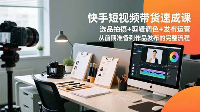（16752期）快手短视频带货速成课，选品拍摄+剪辑调色+发布运营，从前期准备到作品发布的完整流程-皓哥创业笔记