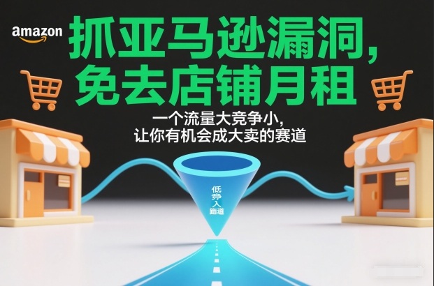 抓亚马逊漏洞，免去店铺月租，一个流量大竞争小，让你有机会成大卖的赛道-皓哥创业笔记