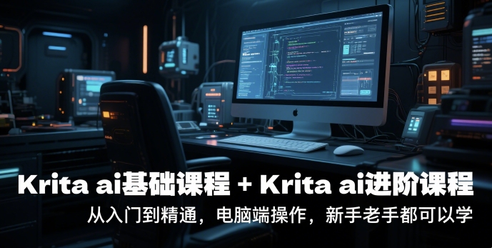 krita ai基础课程+Krita ai进阶课程，从入门到精通，电脑端操作，新手老手都可以学-皓哥创业笔记