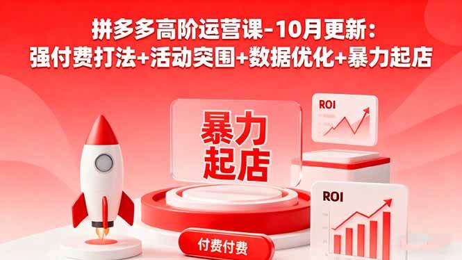 （16366期）拼多多高阶运营课-10月更新：强付费打法+活动突围+数据优化+暴力起店-皓哥创业笔记