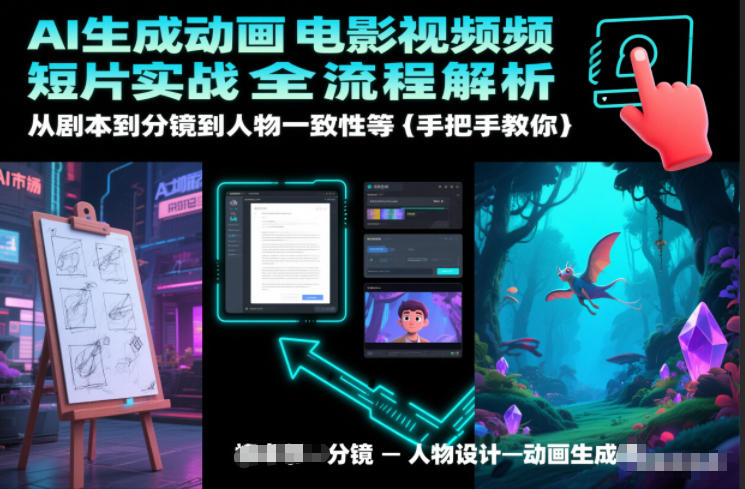AI生成动画电影视频短片实战全流程解析，从剧本到分镜到人物一致性等手把手教你-皓哥创业笔记