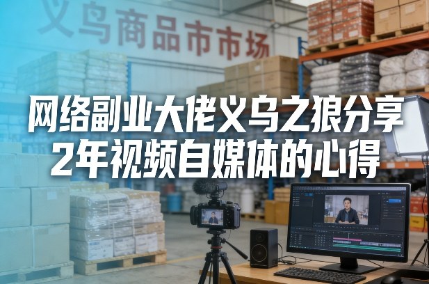 网络副业大佬义乌之狼分享2年视频自媒体的心得【文档】-皓哥创业笔记