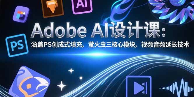 （15469期）Adobe AI设计课：涵盖PS创成式填充，萤火虫三核心模块，视频音频延长技术-皓哥创业笔记