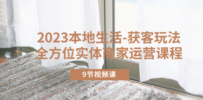 （5748期）2023本地生活-获客玩法，全方位实体商家运营课程（9节视频课）-皓哥创业笔记