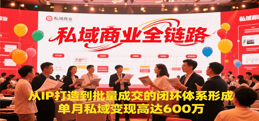私域商业全链路，从IP打造到批量成交的闭环体系形成，单月私域变现600万-皓哥创业笔记