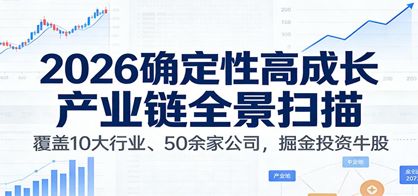 付费文章：2026确定性高成长产业链全景扫描：覆盖10大行业、50余家公司，掘金投资牛股-皓哥创业笔记