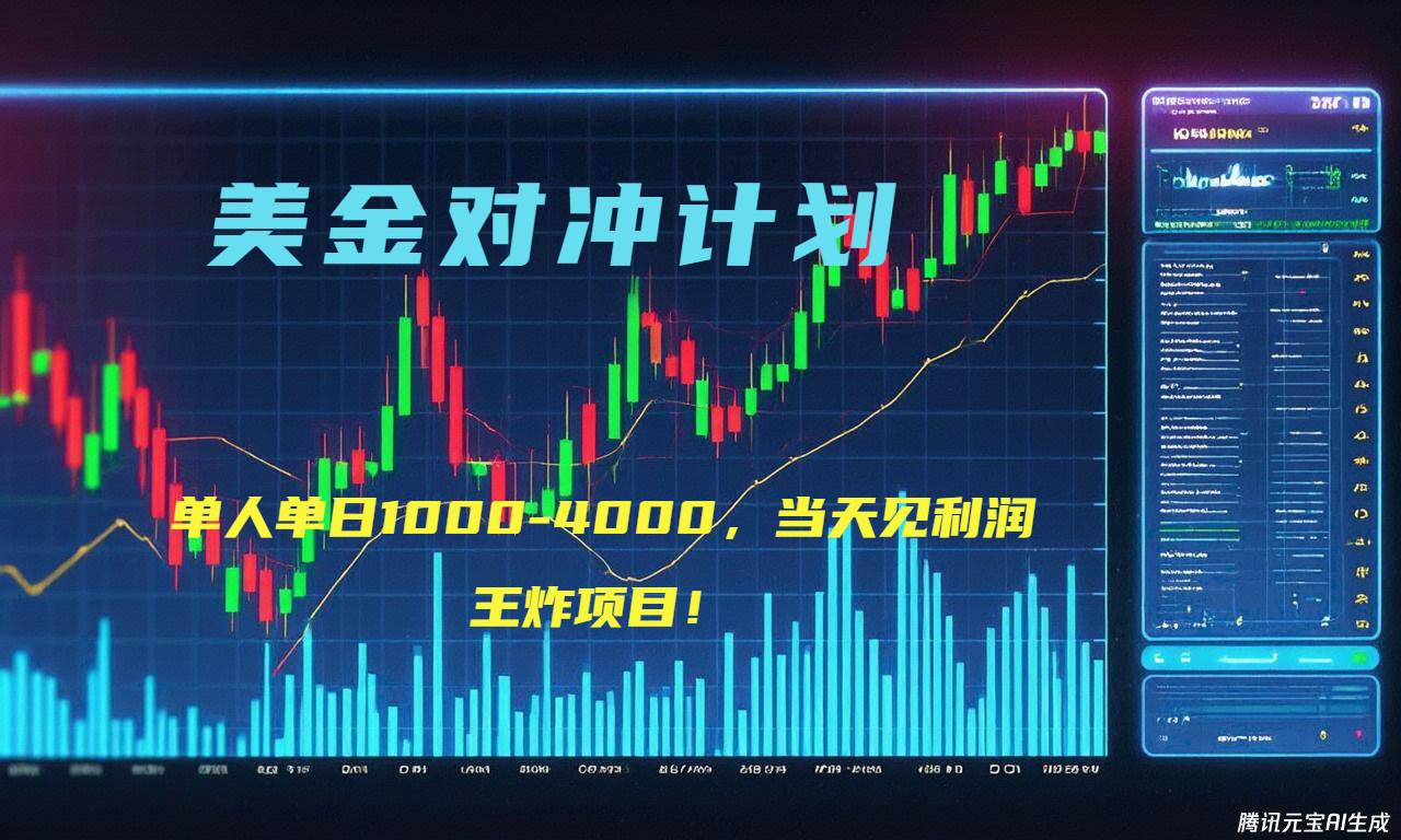 （15333期）2025年最暴力项目“美金先登计划”最新最强对冲战法，每日实际收益1K-4K-皓哥创业笔记
