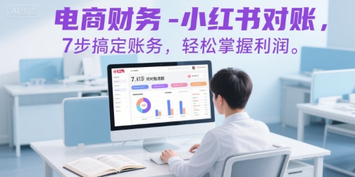 电商财务-小红书对账，7步搞定账务，轻松掌握利润-皓哥创业笔记