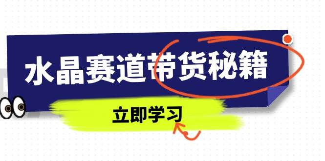 （14406期）水晶赛道带货秘籍，国学结合、短视频起号、拍摄技巧、直播话术等内容-皓哥创业笔记